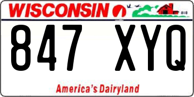 WI license plate 847XYQ