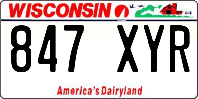 WI license plate 847XYR