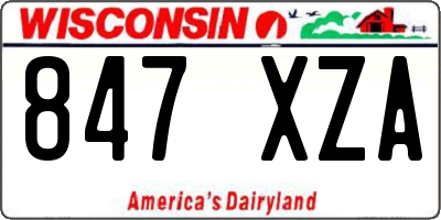 WI license plate 847XZA
