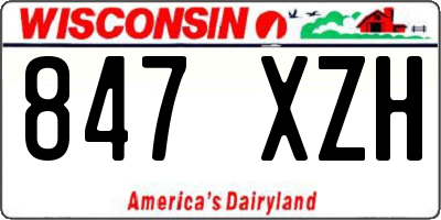 WI license plate 847XZH