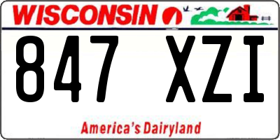 WI license plate 847XZI