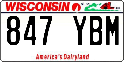 WI license plate 847YBM