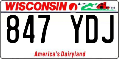 WI license plate 847YDJ