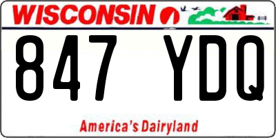 WI license plate 847YDQ