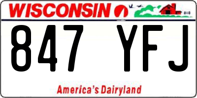 WI license plate 847YFJ