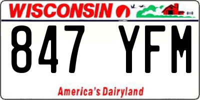 WI license plate 847YFM