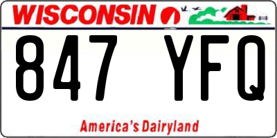 WI license plate 847YFQ