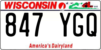 WI license plate 847YGQ