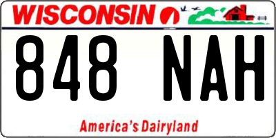 WI license plate 848NAH