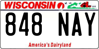 WI license plate 848NAY