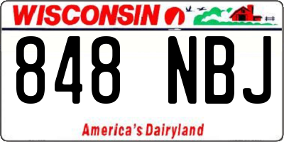 WI license plate 848NBJ