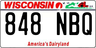 WI license plate 848NBQ