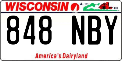 WI license plate 848NBY