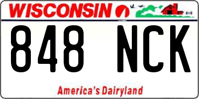 WI license plate 848NCK