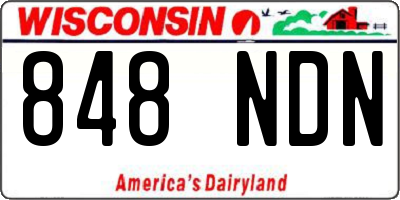 WI license plate 848NDN