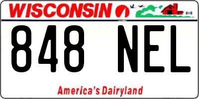 WI license plate 848NEL