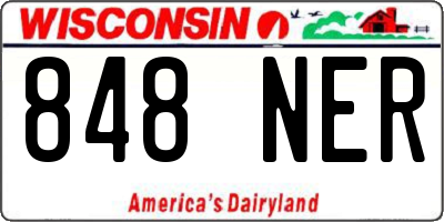 WI license plate 848NER
