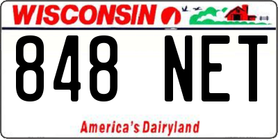 WI license plate 848NET