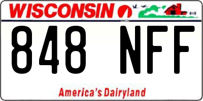 WI license plate 848NFF