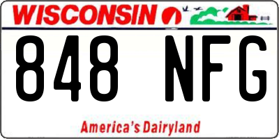 WI license plate 848NFG