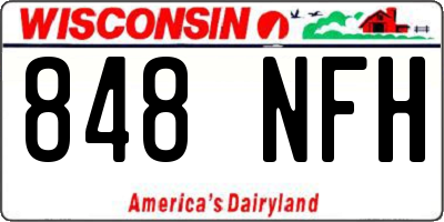 WI license plate 848NFH