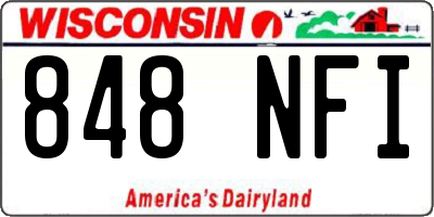 WI license plate 848NFI