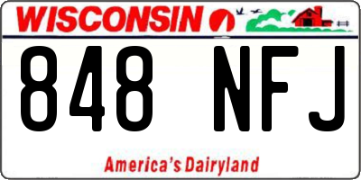 WI license plate 848NFJ