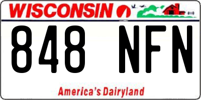 WI license plate 848NFN