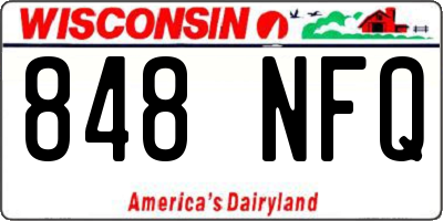 WI license plate 848NFQ