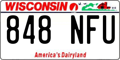WI license plate 848NFU