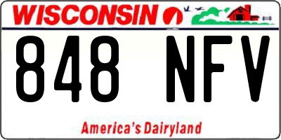 WI license plate 848NFV
