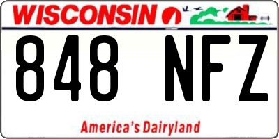 WI license plate 848NFZ