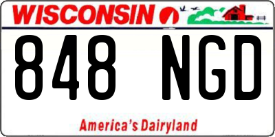 WI license plate 848NGD