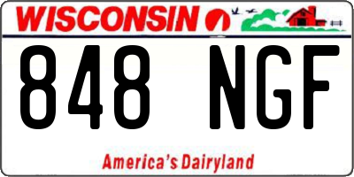 WI license plate 848NGF