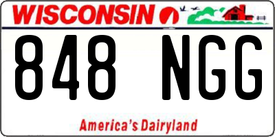 WI license plate 848NGG