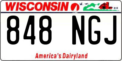 WI license plate 848NGJ