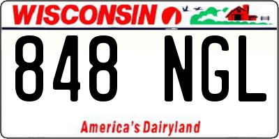 WI license plate 848NGL