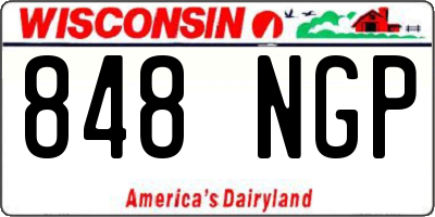 WI license plate 848NGP