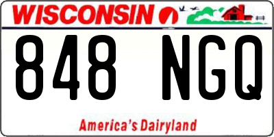 WI license plate 848NGQ