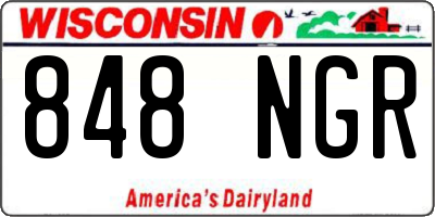 WI license plate 848NGR