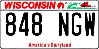 WI license plate 848NGW