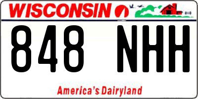 WI license plate 848NHH