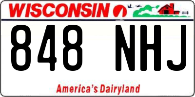 WI license plate 848NHJ
