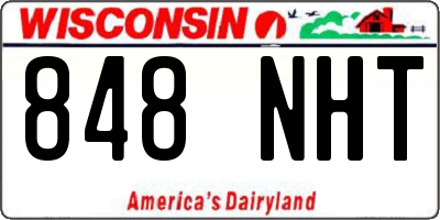 WI license plate 848NHT
