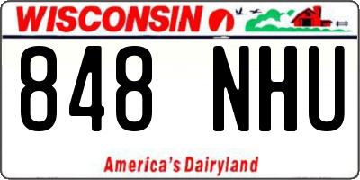 WI license plate 848NHU