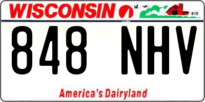 WI license plate 848NHV