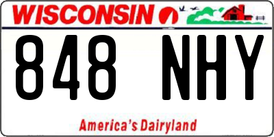 WI license plate 848NHY
