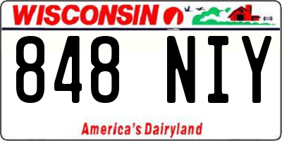 WI license plate 848NIY