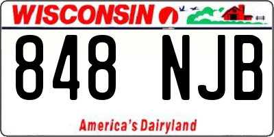 WI license plate 848NJB