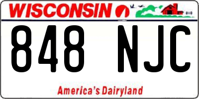 WI license plate 848NJC